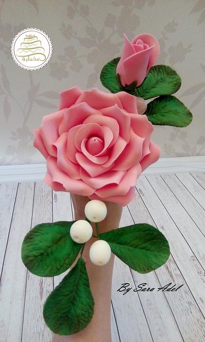 pink roses bouquet - Cake by saracakesdecorator