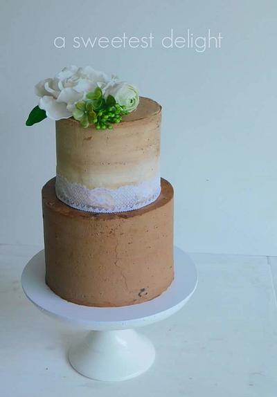 Wedding cake for a chocoholic couple  - Cake by Sara