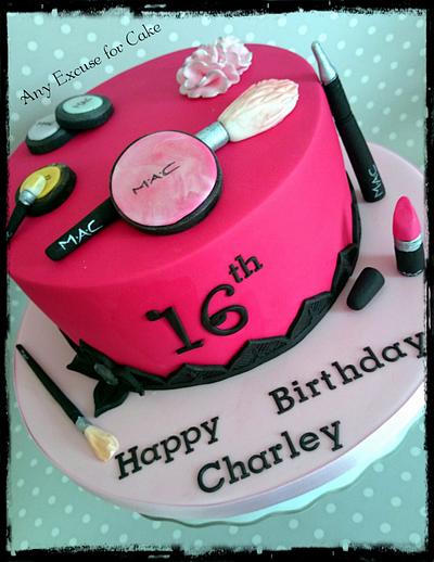hot pink makeup cake - Cake by Any Excuse for Cake