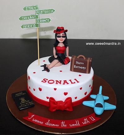 Travel goals cake - Cake by Sweet Mantra Homemade Customized Cakes Pune