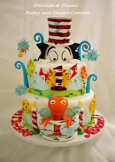 Dr Seuss 1st Birthday - Cake by DevilishDivine