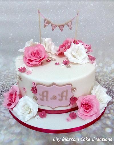Roses Cake - Cake by Lily Blossom Cake Creations
