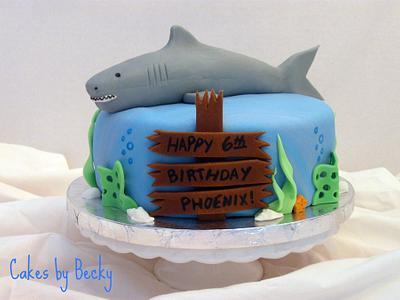 Shark Birthday Cake - Cake by Becky Pendergraft