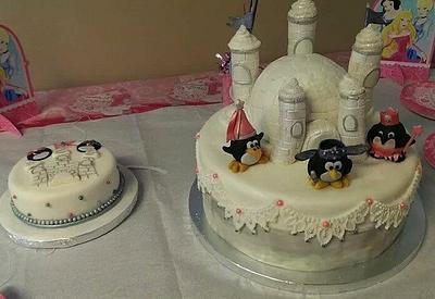 Penguin Princesses 1st Birthday/Smash Cakes - Cake by Eicie Does It Custom Cakes