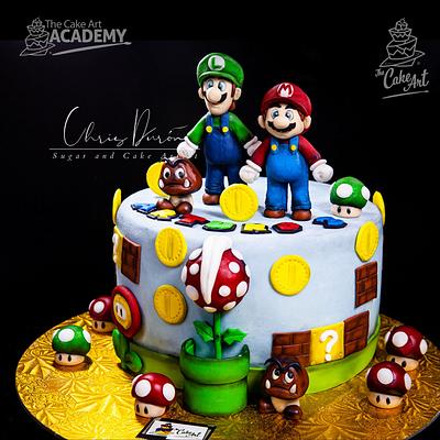Mario and Luigi Cake - Cake by Chris Durón from thecakeart.academy