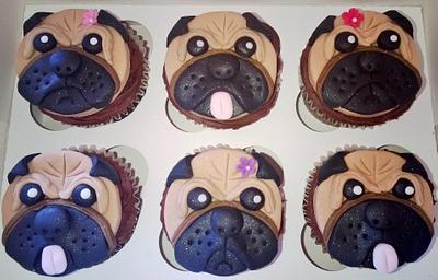 Pug cupcakes - Cake by T cAkEs