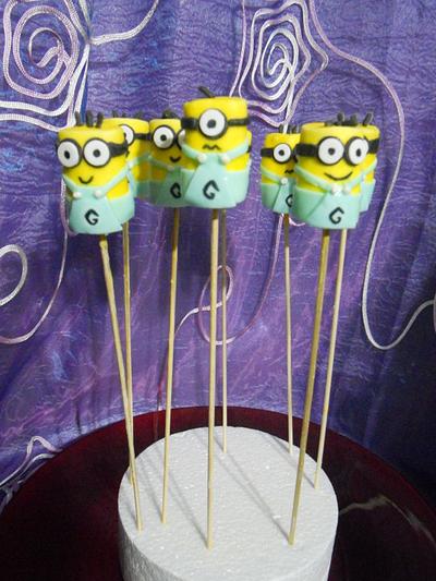 marshmallows pop minion - Cake by Littlesweety cake