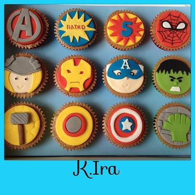 Super heroes  - Cake by KIra