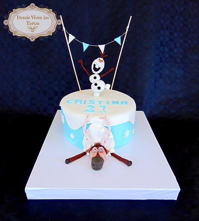 Olaf and Sven Cake - Cake by Jessica