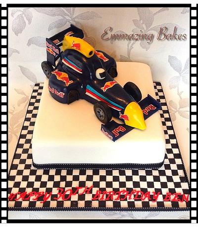 F1 redbull car cake  - Cake by Emmazing Bakes