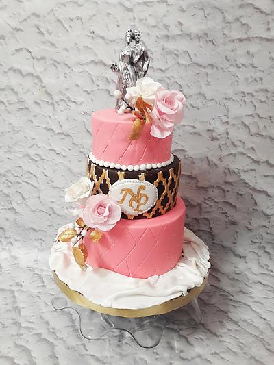 Engagement cake - Cake by spongy treats