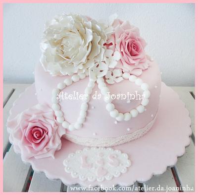 Vintage pink wedding cake - Cake by Joana Guerreiro