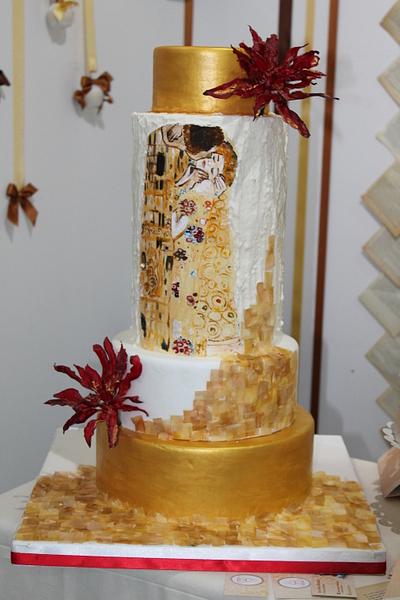 Painting xmas wedding cake - Cake by Elena Michelizzi