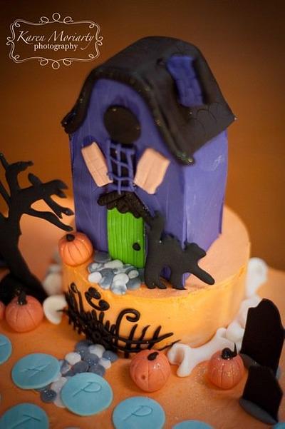 Haunted Halloween Birthday Cake - Cake by SugarMommas Custom Cakes