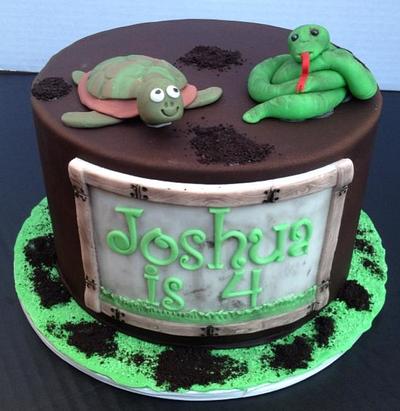 Reptile Birthday Cake - Cake by The Ruffled Crumb