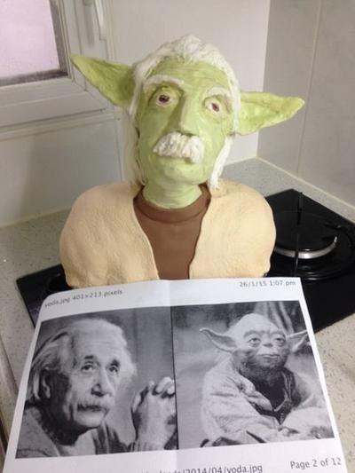 Yoda-Einstein cake - Cake by alek0
