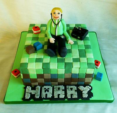 Minecraft grass block - Cake by Funkycakes