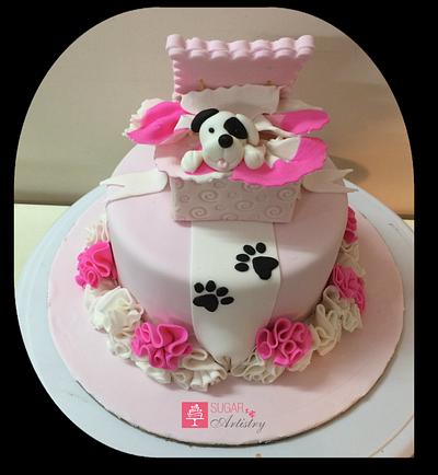 Puppy love - Cake by D Sugar Artistry - cake art with Shabana