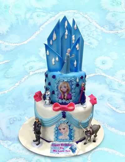 Frozen Happy Birthday  - Cake by MsTreatz