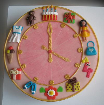 Clock 4th Birthday  - Cake by Alena