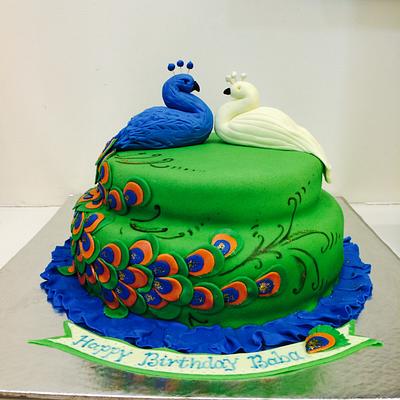 Peacock love - Cake by SHREYA KHEMKA