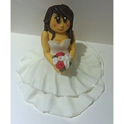Wedding Cake Bride Topper - Cake by Cara
