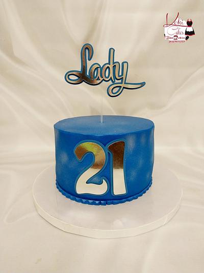 "Blue cake for her" - Cake by Noha Sami