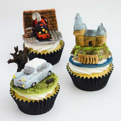 Harry Potter Miniature Movie Scene Cupcake Toppers - Cake by Juliana’s Cake Laboratory 