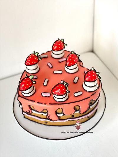 Valentine Comic Cake - Cake by Maria's