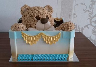 Teddy bear in the box - Cake by Ellyys