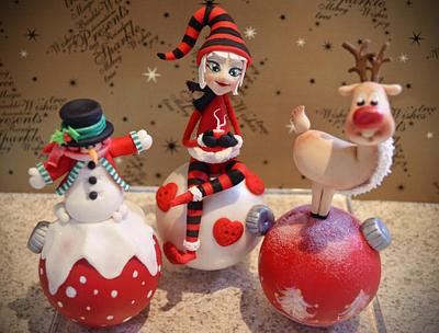christmas baubles - Cake by Melanie Broome