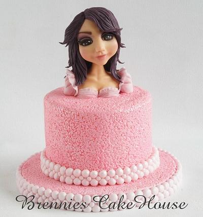 sweet as sugar pink girl - Cake by Brenda Bakker