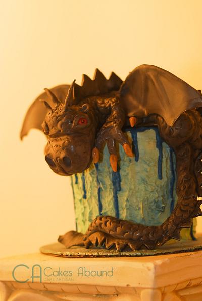Dragon Drip Cake - Cake by Cakes Abound