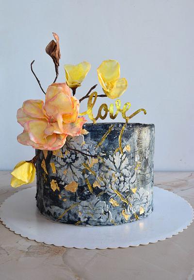 Cake with fantasy flowers. - Cake by TortIva