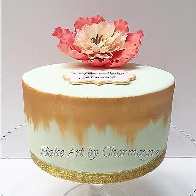 Peony  - Cake by Bake Art by Charmayne