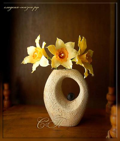 sugar daffodils - Cake by Svetlana
