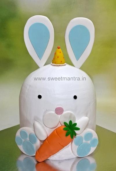 Bunny shape cream cake - Cake by Sweet Mantra Homemade Customized Cakes Pune