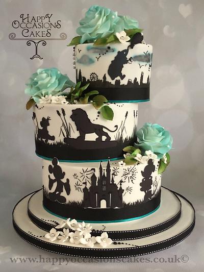 Silhouette Wedding cake  - Cake by Paul of Happy Occasions Cakes.
