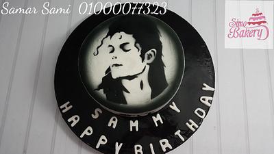 Micheal jackson airbrushed cake  - Cake by Simo Bakery