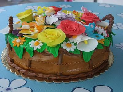 A BASKET OF FLOWERS PERFUMED - Cake by Marilena