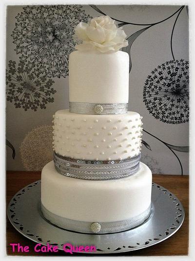 Silver wedding cake - Cake by Mariana