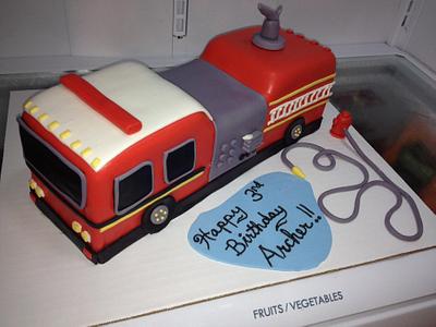 Firetruck cake - Cake by Chrissa's Cakes