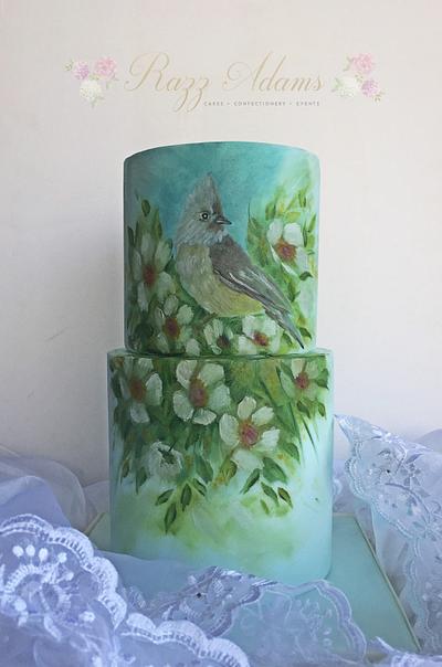 The one with a bird and blossoms!  - Cake by Razz Adams