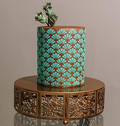 Turquoise Symmetry - Cake by Leyda Vakarelov