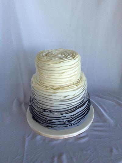 Grey ombré wedding cake - Cake by Jannine Kelly