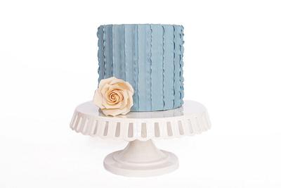 Blue Ruffles - Cake by Sugarlips Cakes