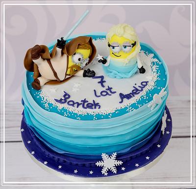 Minions Frozen and Jedi Cake  - Cake by Ula
