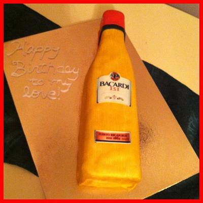 Bacardi 151 Bottle Birthday Cake - Cake by Michelle Allen