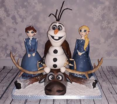 Olaf's frozen adventure - Cake by Eliska