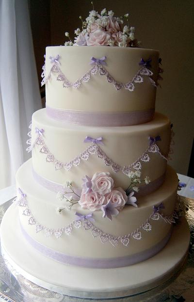 Lace wedding cake - Cake by Annette
